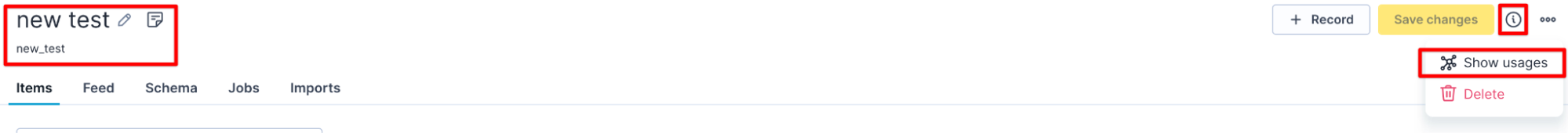 View where a catalog is used across Bloomreach