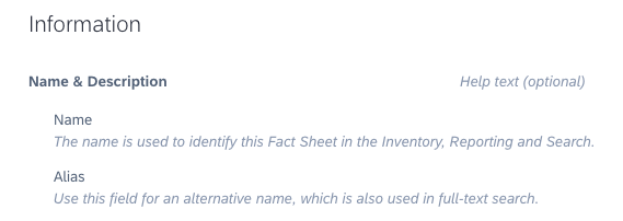 "Information" Section on a Fact Sheet