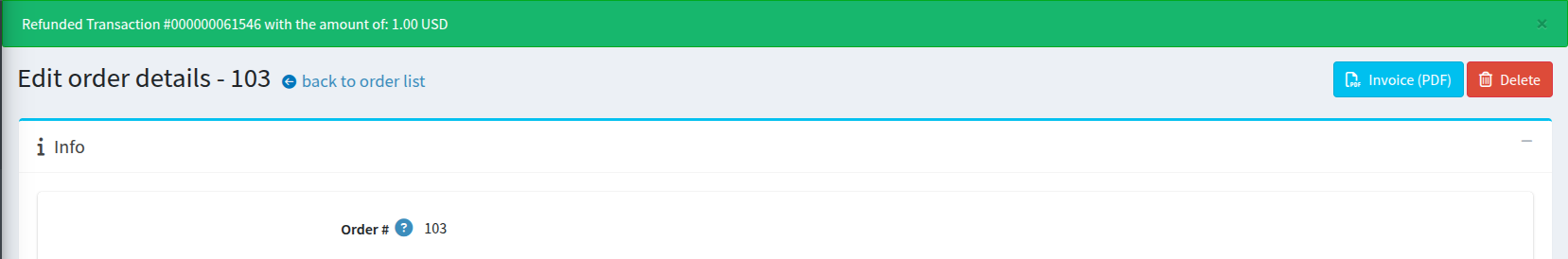 Refunding | Notification