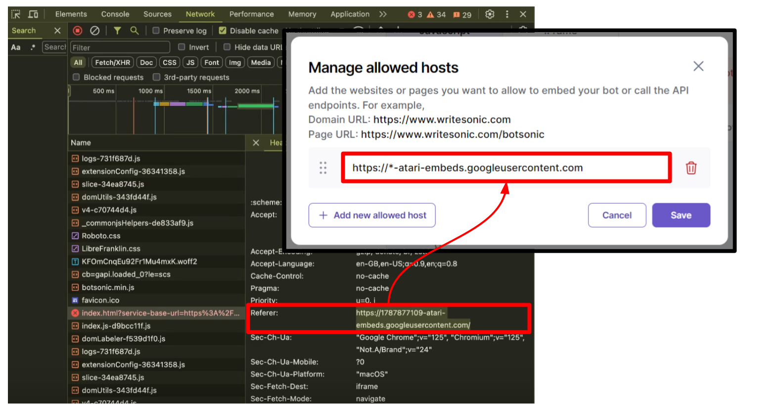 Example for a dynamic hostname