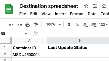 Image of destination spreadsheet