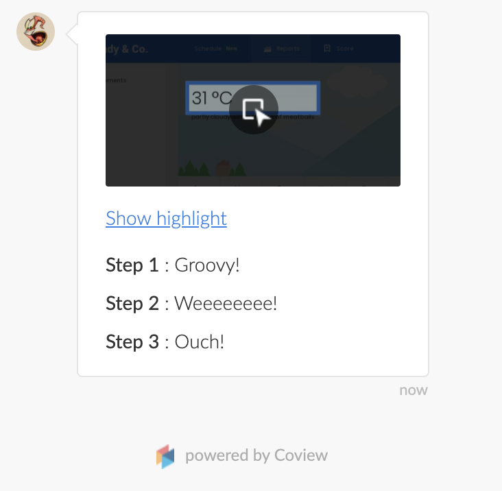 Preview of instructions in the chat widget on the website.