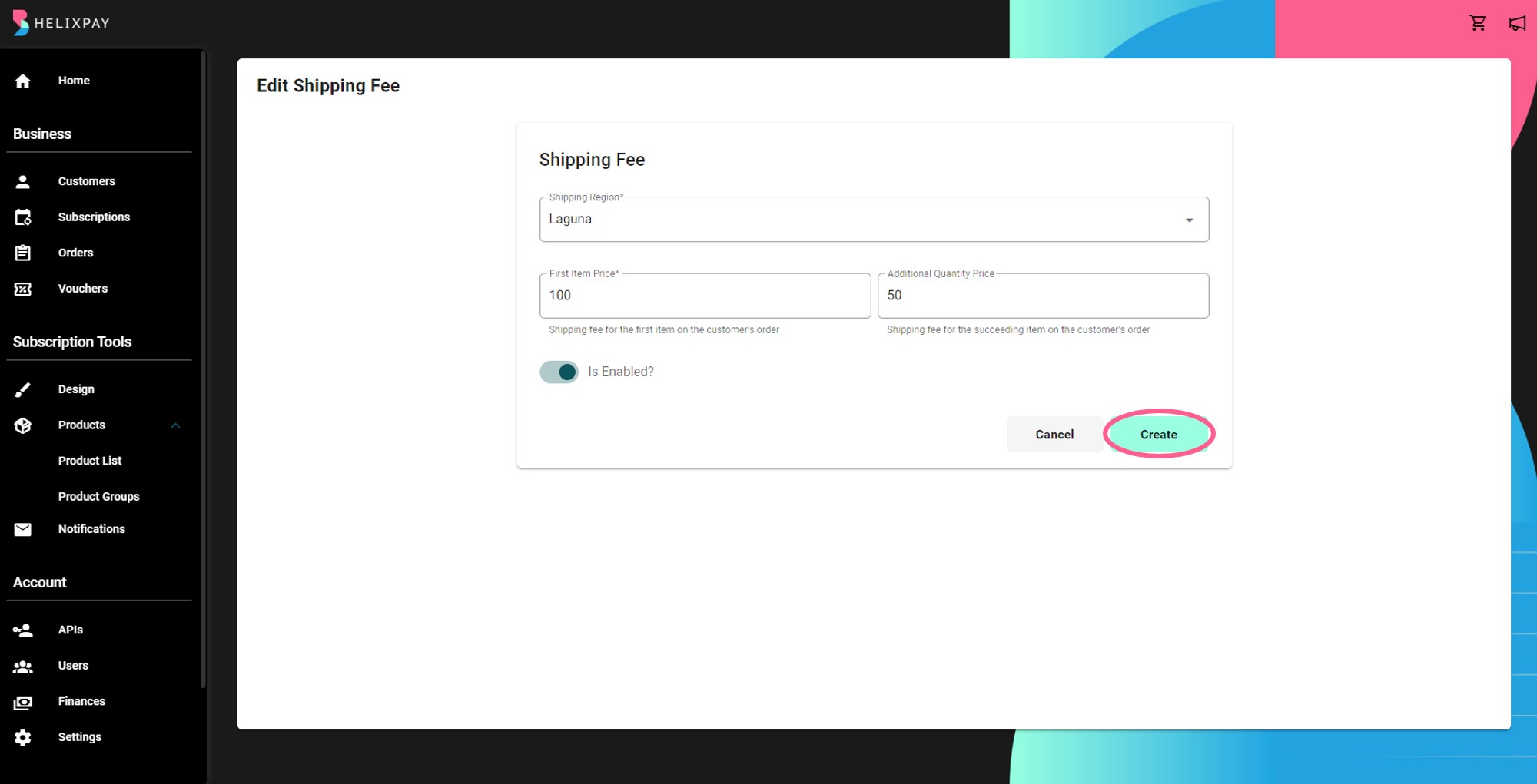 Make sure to enable the shipping to apply to the customer order.