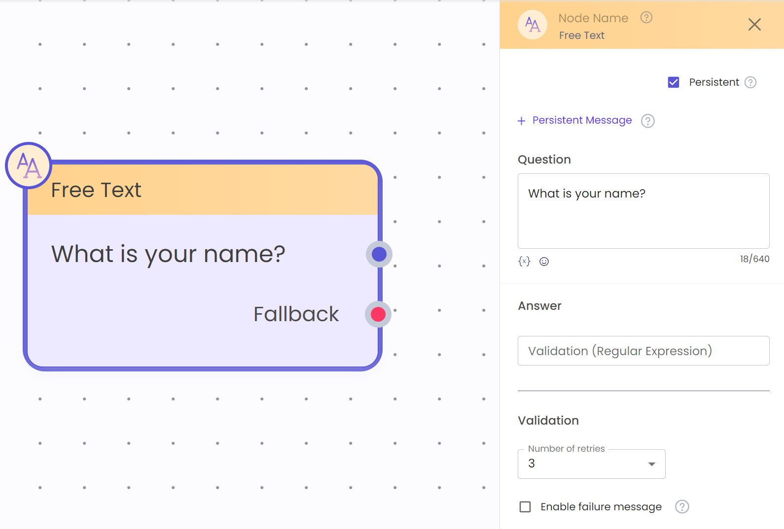 Free Text Node