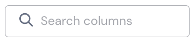 Columns Search Bar