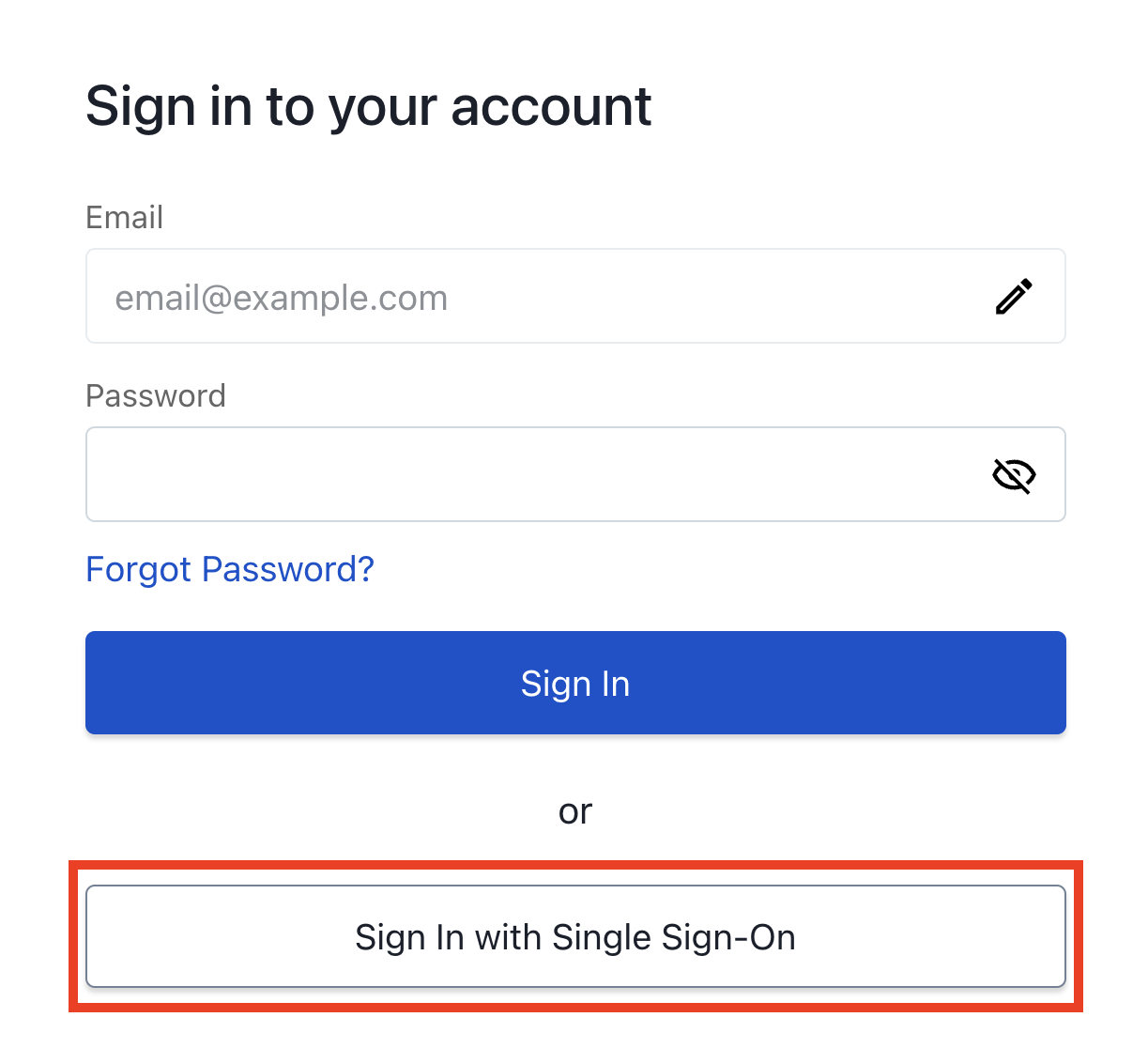 Sign in with single sign-on