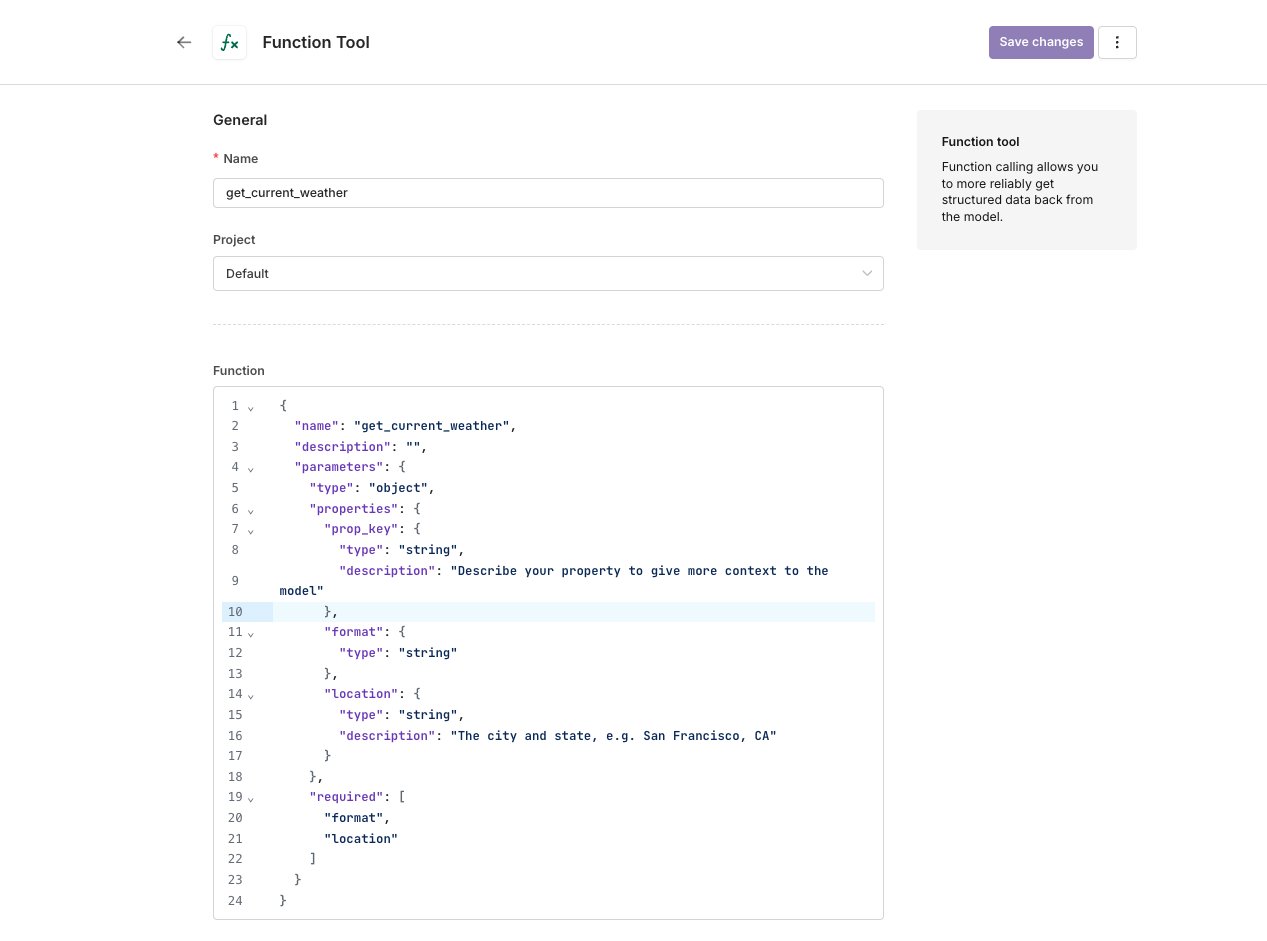 Your tool configuration page.