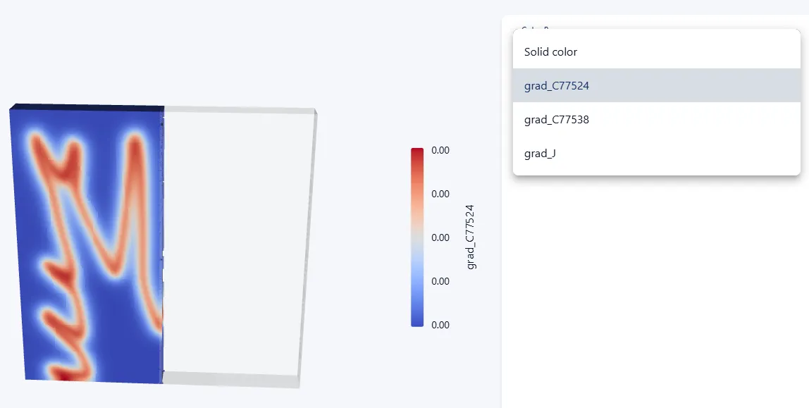 3D Visualization of Gradients of Objective and Constraint