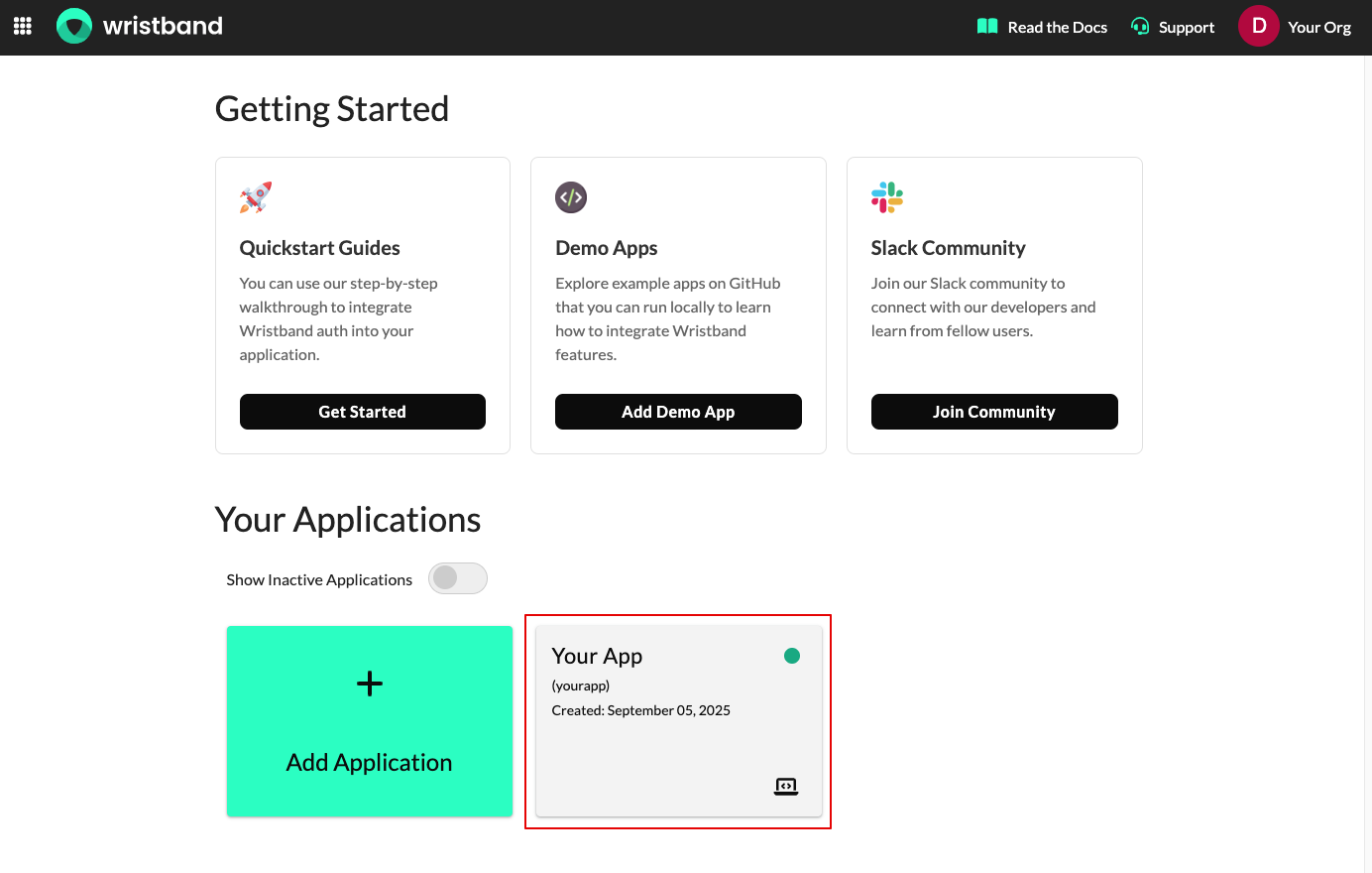 Select application