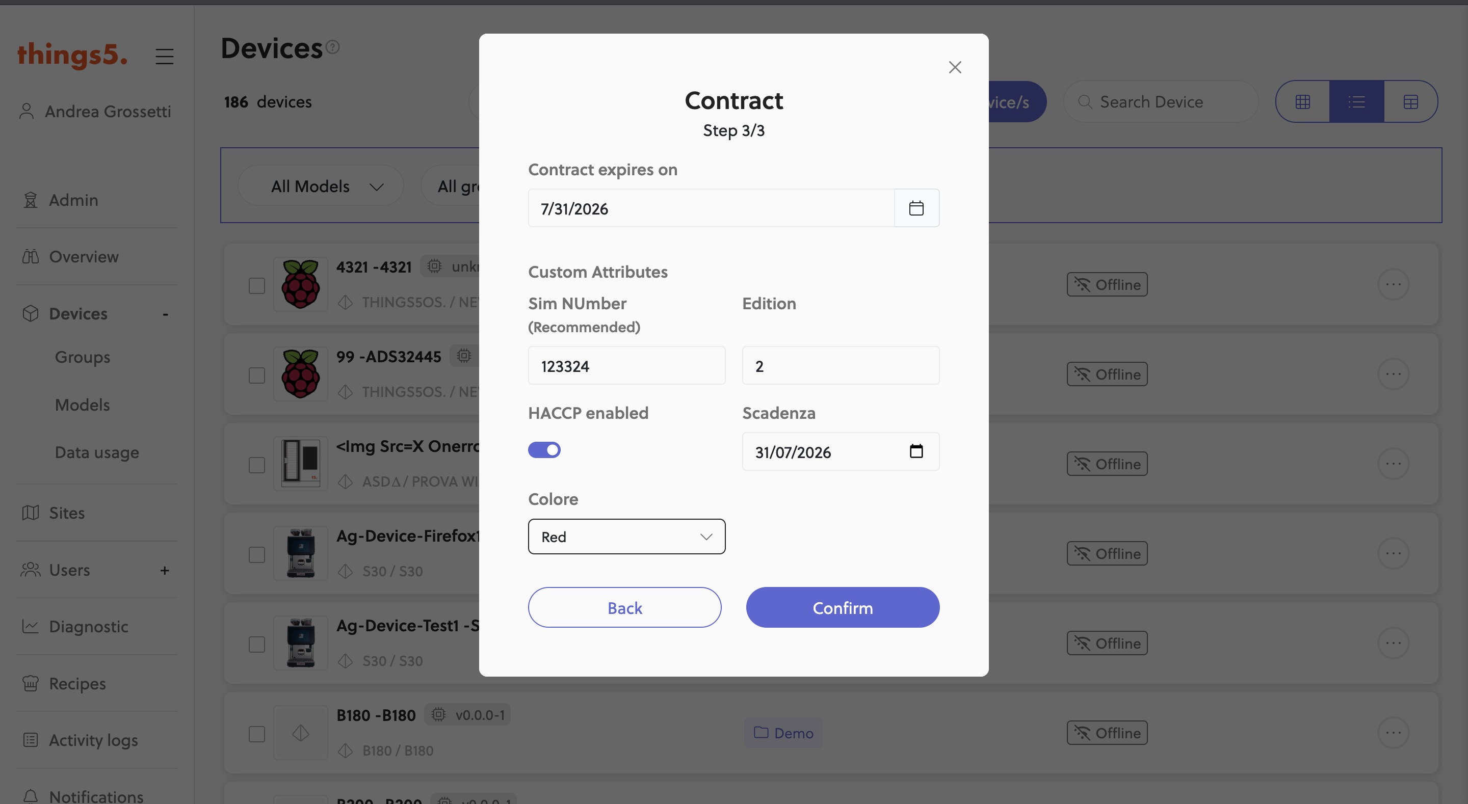 Custom attributes in the machine creation wizard