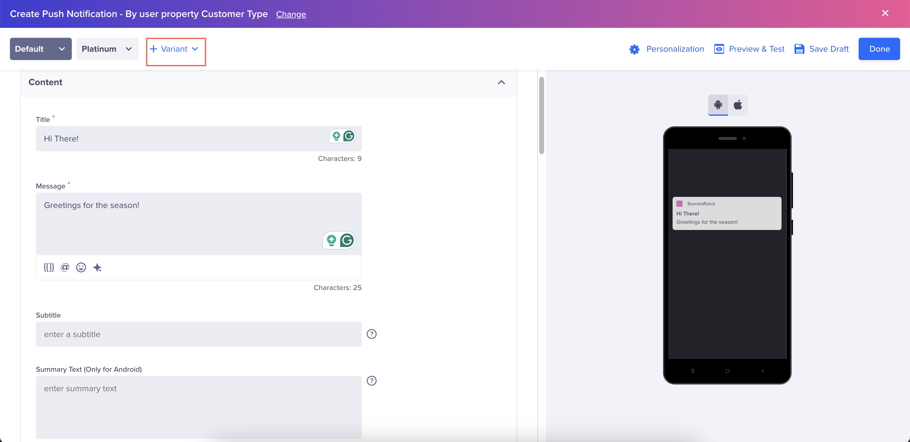 Upto 50 Message Variants 2780
