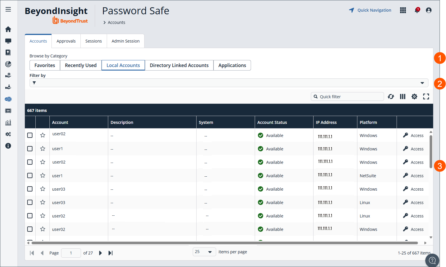 Password Saffe Cloud Accounts tab