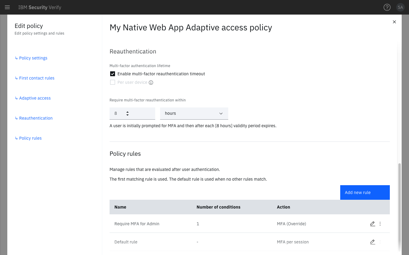 Adaptive access report detail for new user with change of attributes