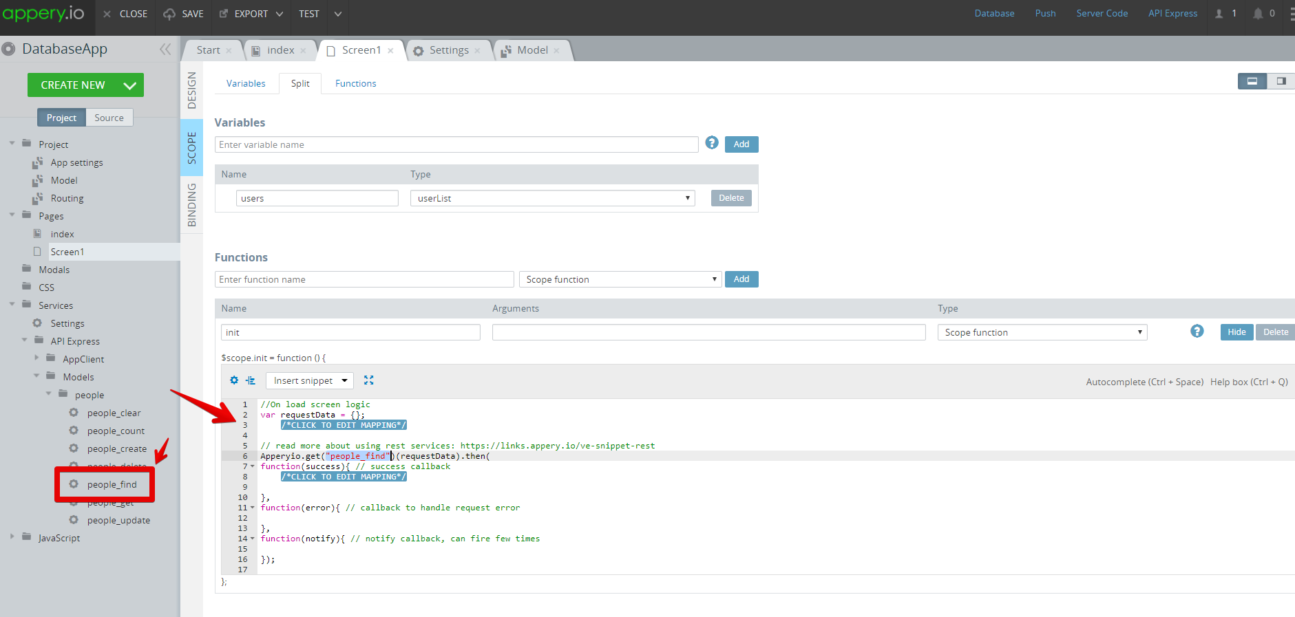 Creating APIs for Relational Database
