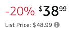 Example of showcasing a pricing discount