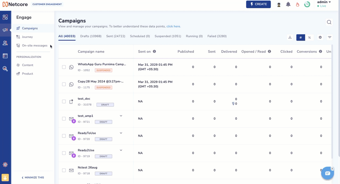 Navigate to Funnel Dashboard