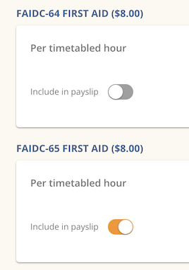 Figure 385. The top line is deferred from the next payslip,the bottom is included