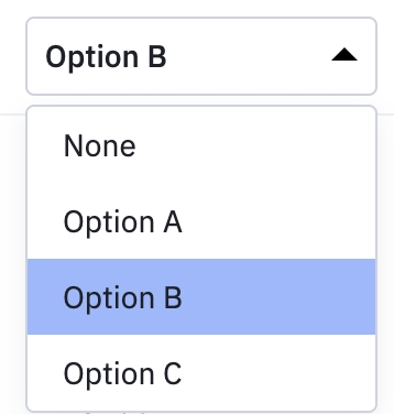 "listbox" - A list of options, similar to `dropdown` , enabling a single selection