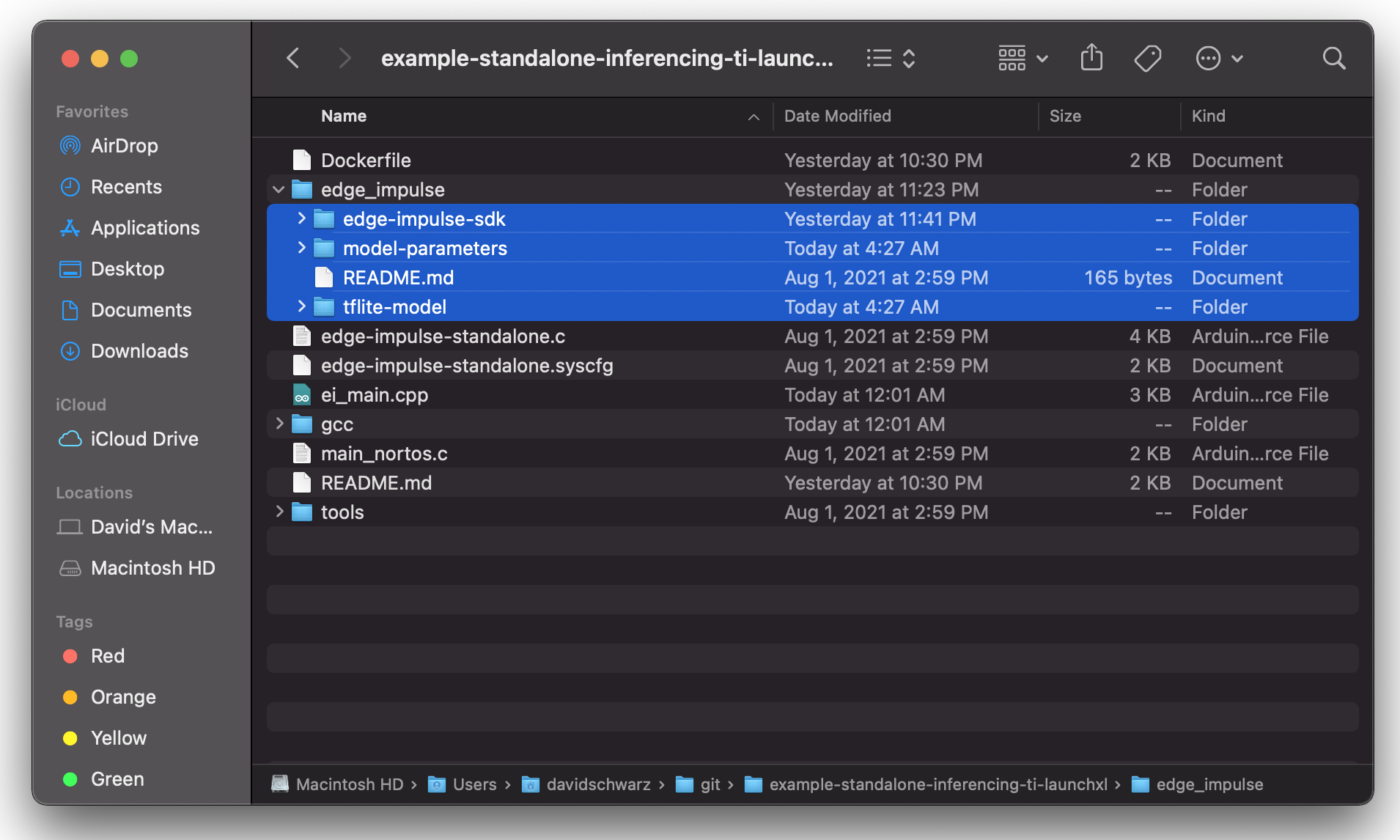 Screen Shot 2021-08-09 at 9.41.04 AM.png Edge Impulse libraries copied into standalone example directory