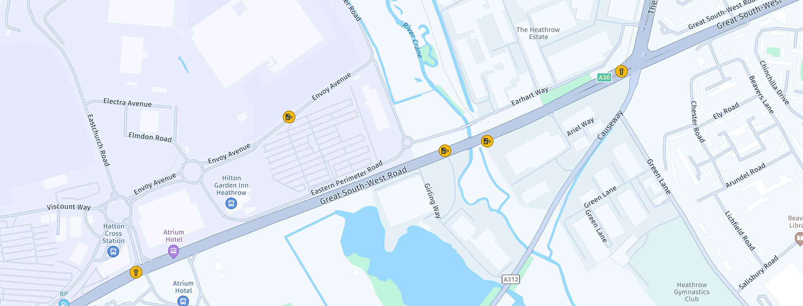 Screenshot: MapFeatures.safetyCameras with MapFeatureModes.safetyCamerasAll shows speed warning cameras.
