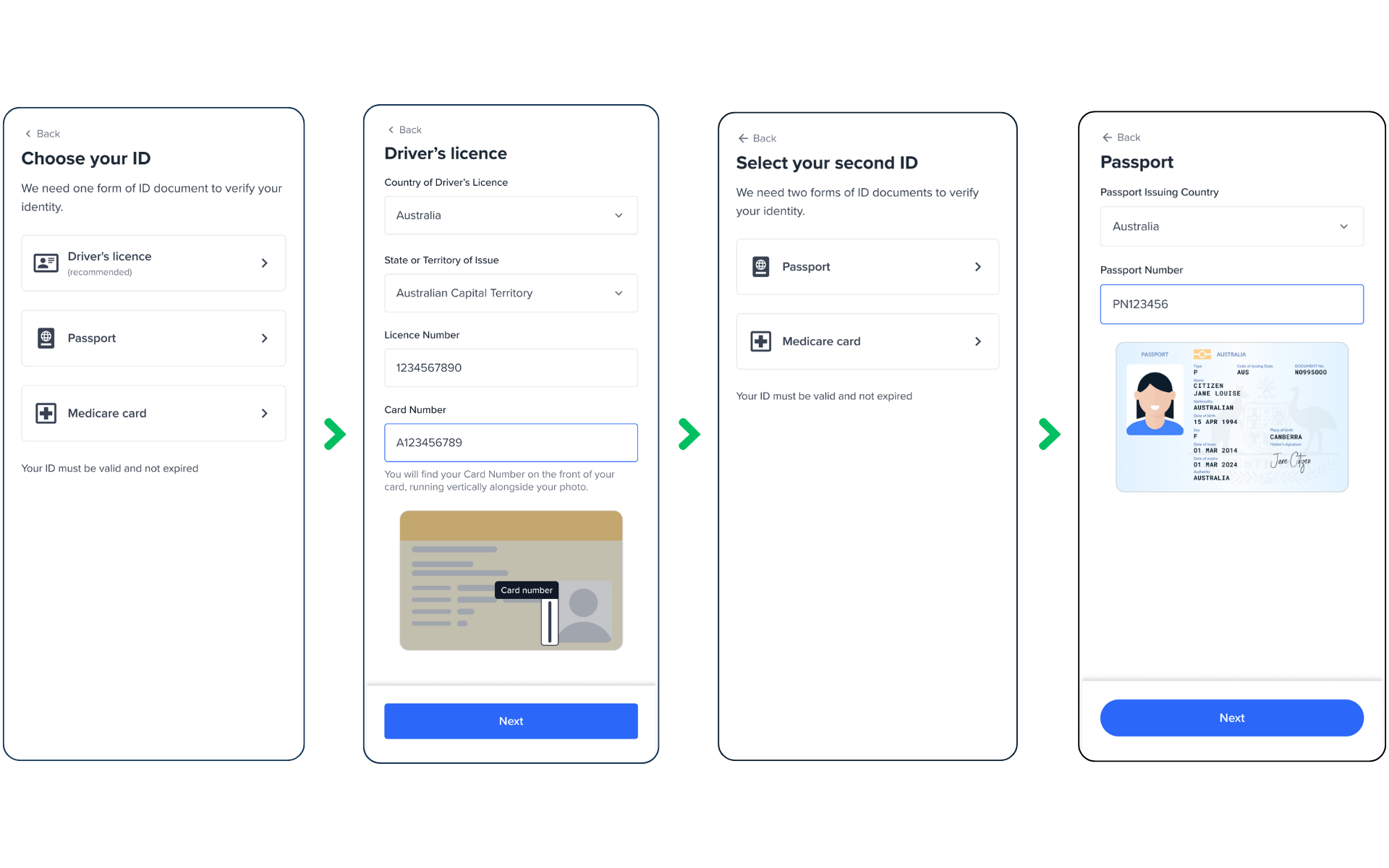 Two IDs Flow screens.