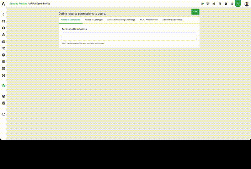 Access to Dashboards tab