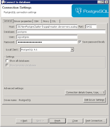 postgresql install db on external drive