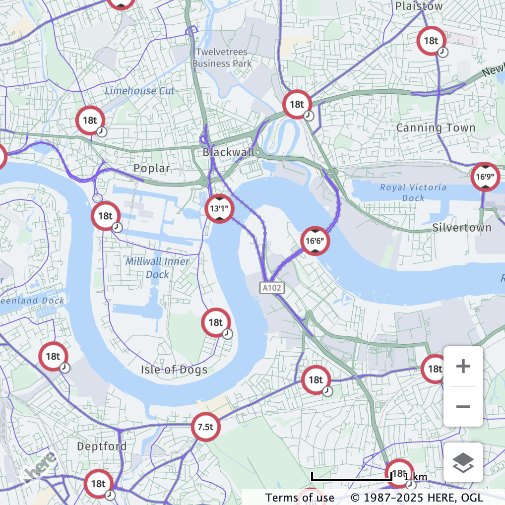 All the restrictions are displayed.