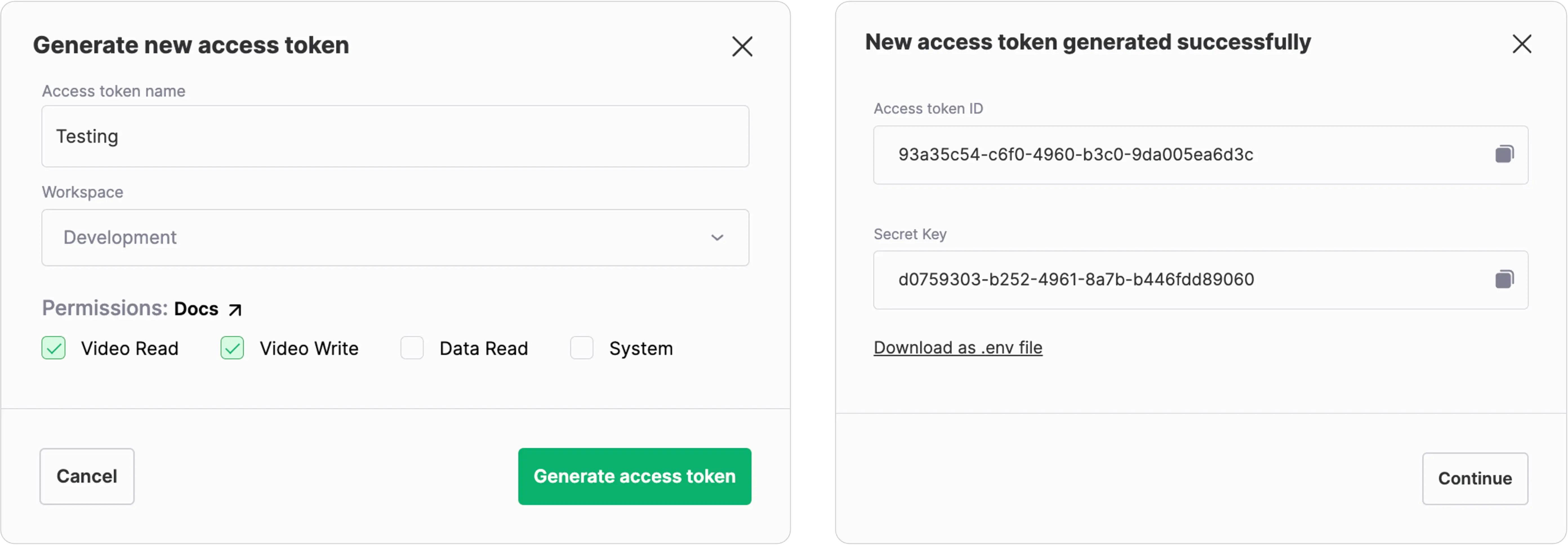 Generating new access token in FastPix