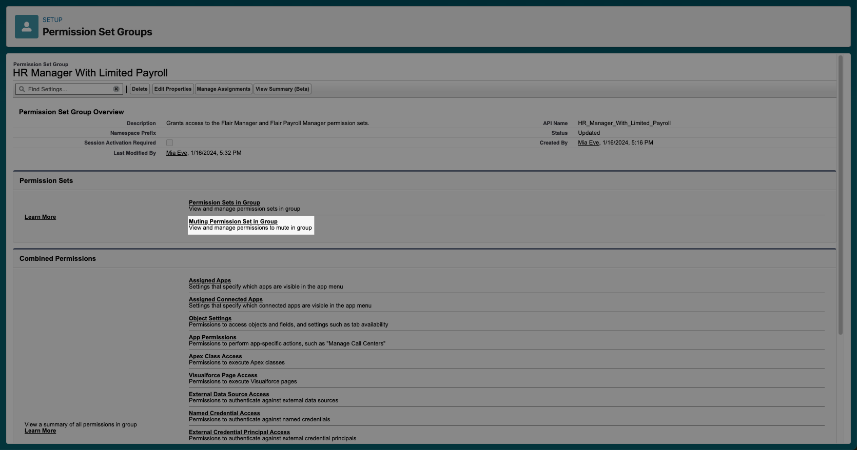 Creating muting permission sets in Salesforce