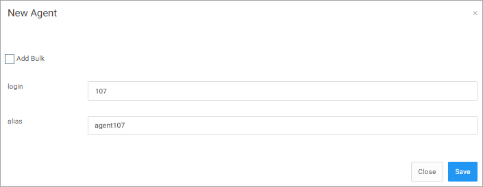 Screenshot of the New Agent form