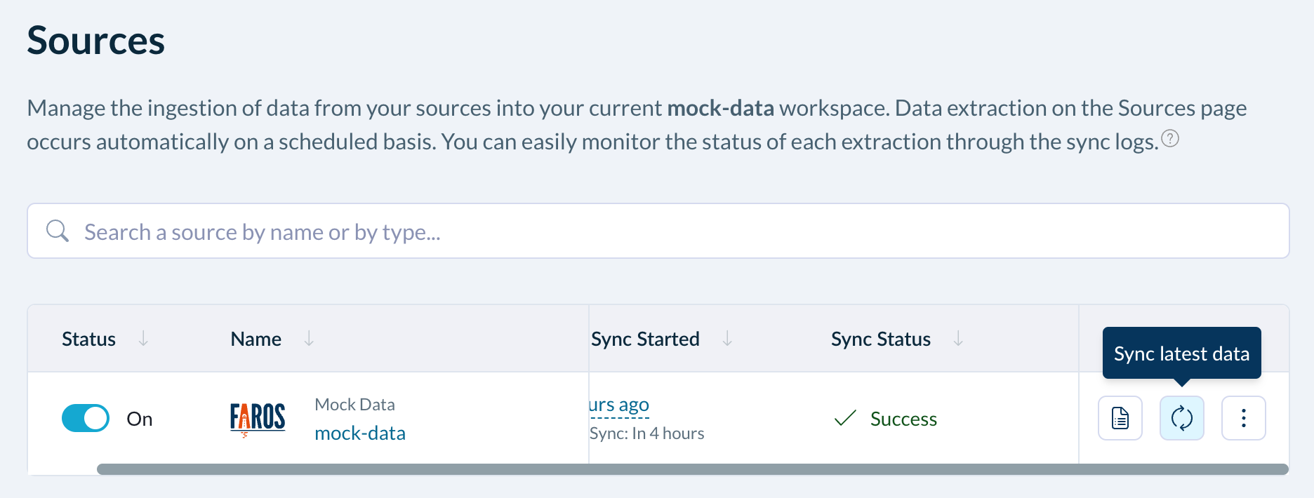 Sync Latest Data