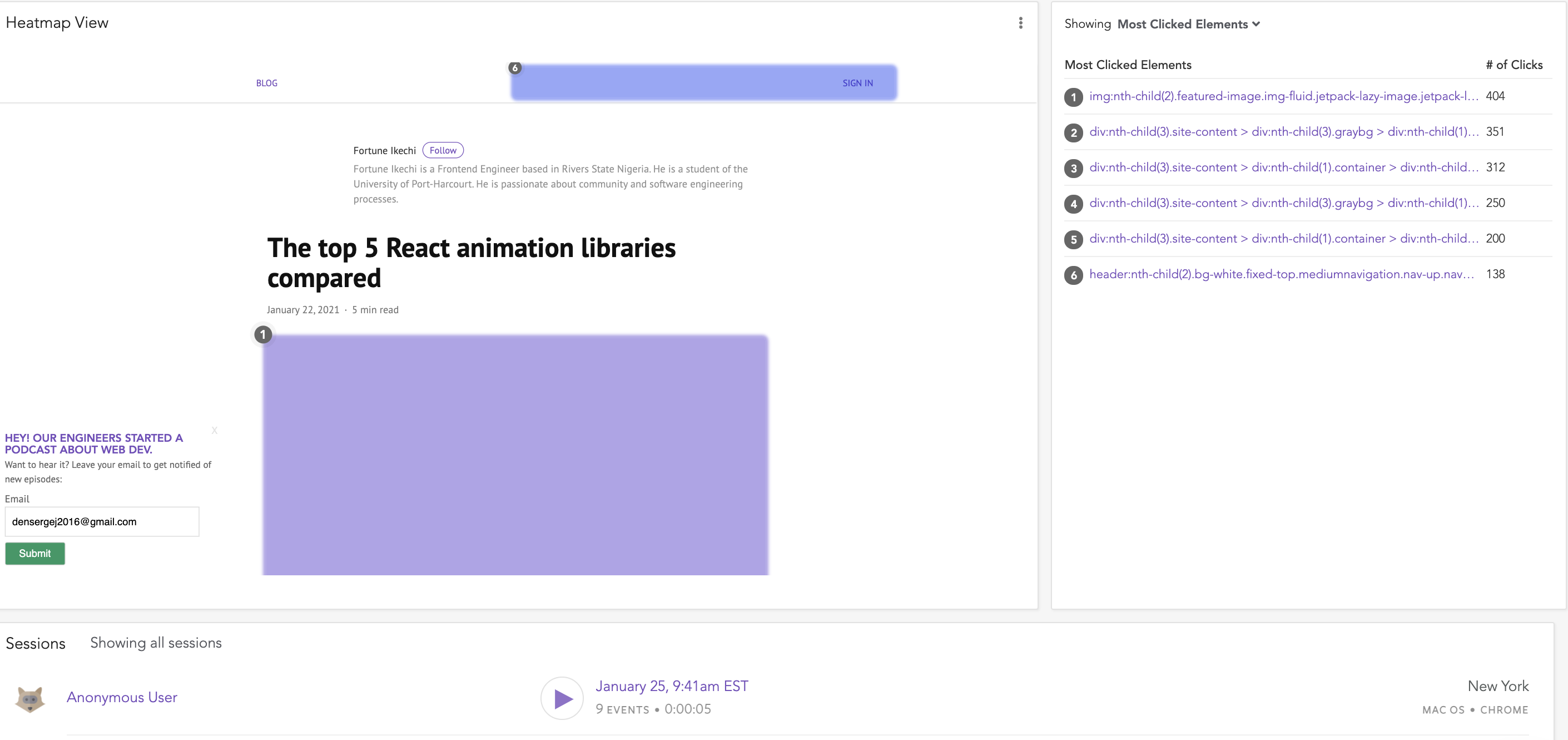 smart click map overlay