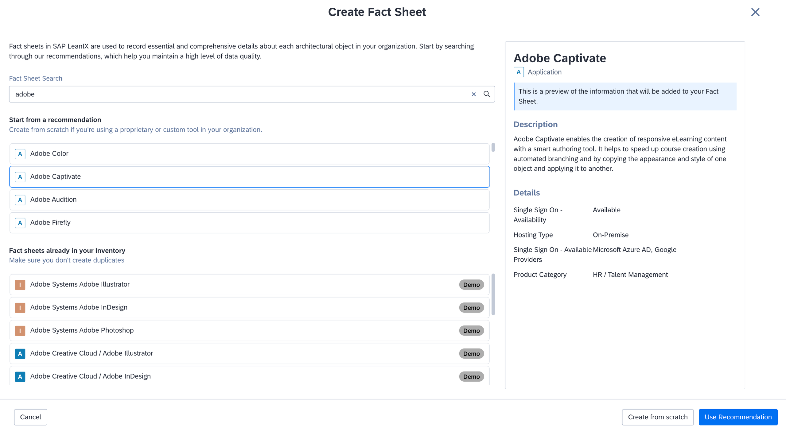 Fact Sheet Creation Form