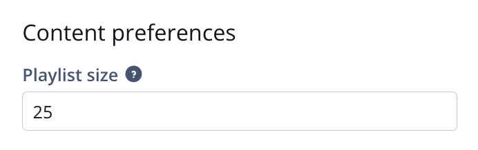 Items per page section