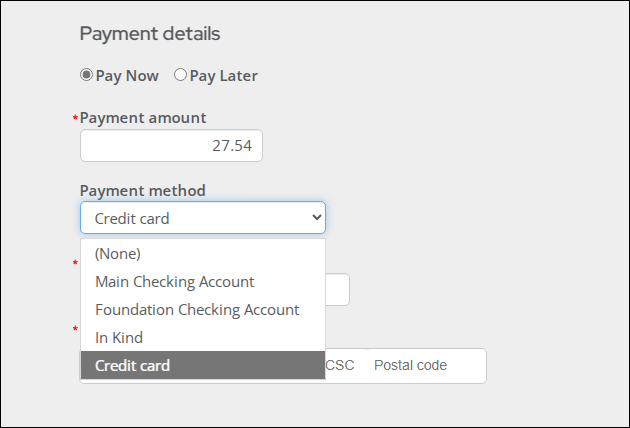 Staff payment method set with two checking accounts