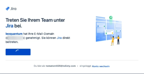 Bestätigung der Registrierung