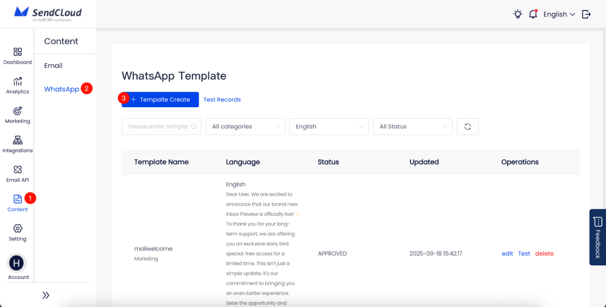 New Template Creation