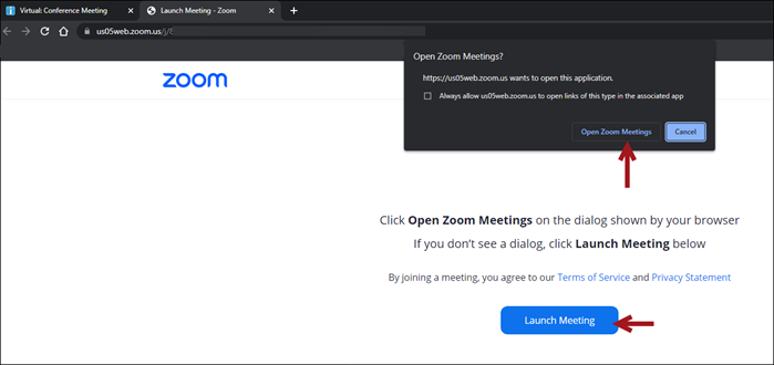 When the event registrant clicks join meeting now they're taken to the zoom app.
