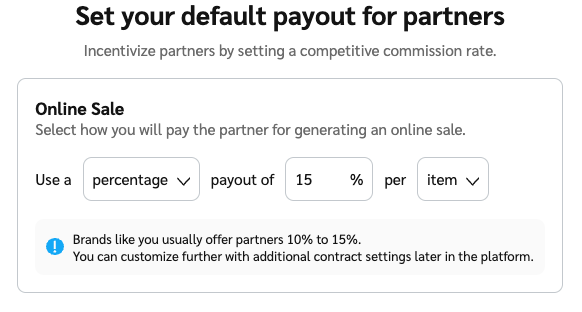 Screenshot showing setup example