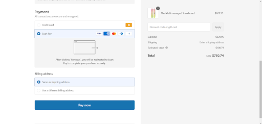 Image 10. Shopify Store Checkout
