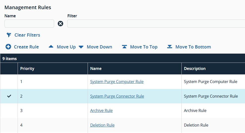 Reorder management rules