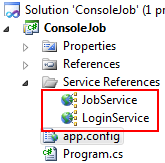 Example created service references