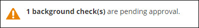 Viewing a Staff Volunteer Attendance Pending alert example