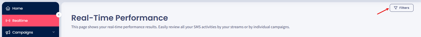 Screenshot of the Filters button