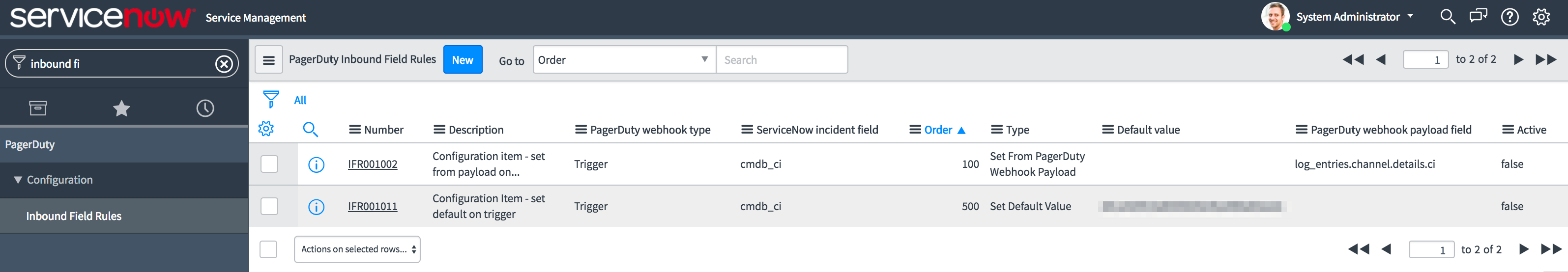 Inbound Field Rules