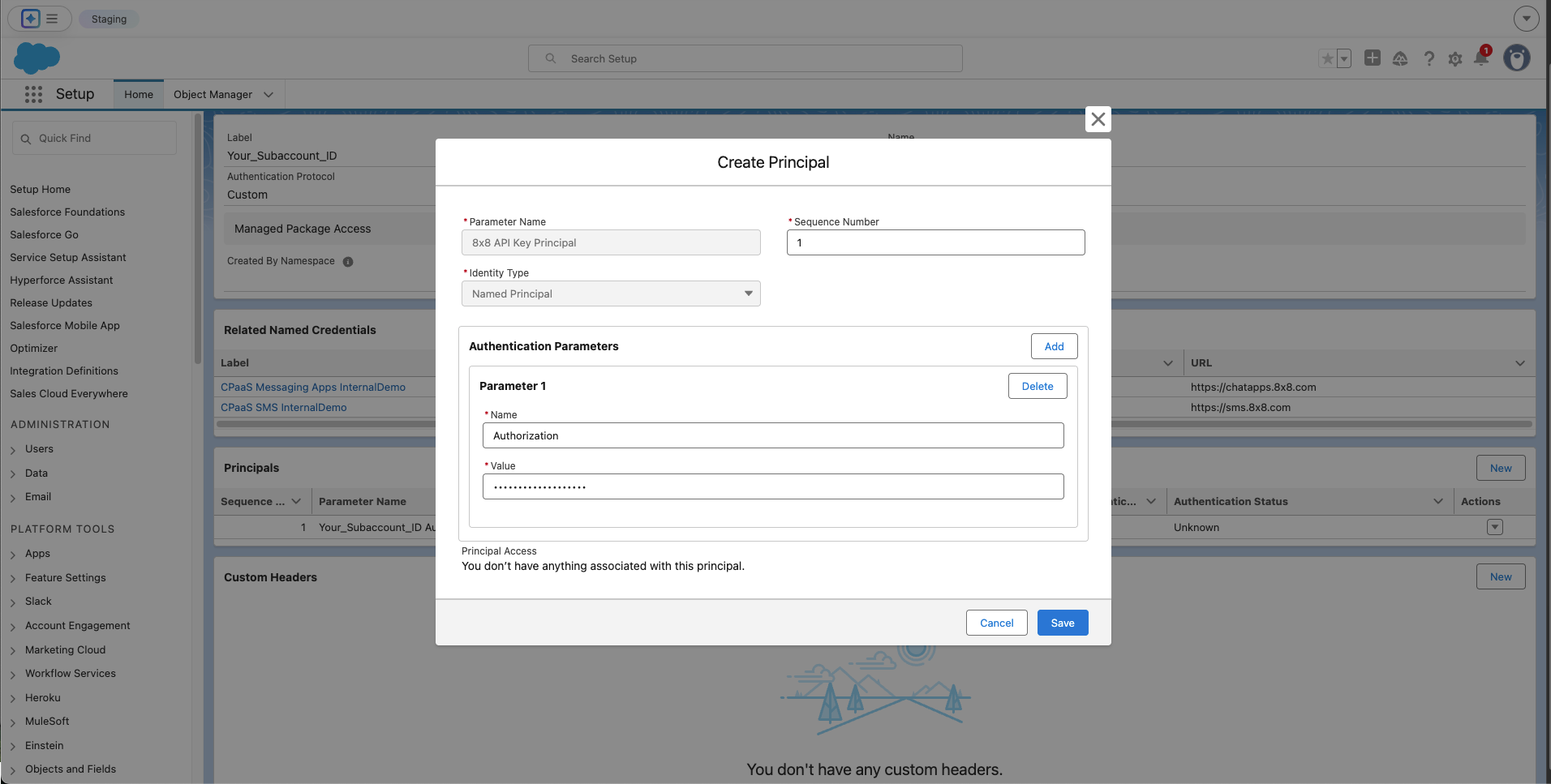 Create Principal