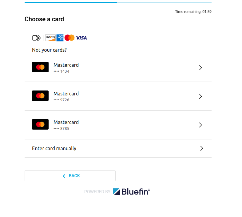 Checkout Component: Click to Pay Choose a card