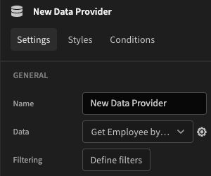 Selecting a Read query as a data source