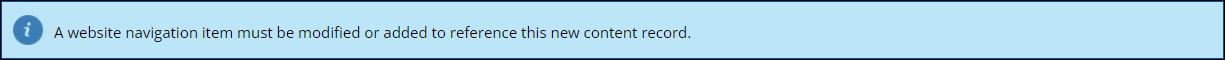 Viewing navigation item message